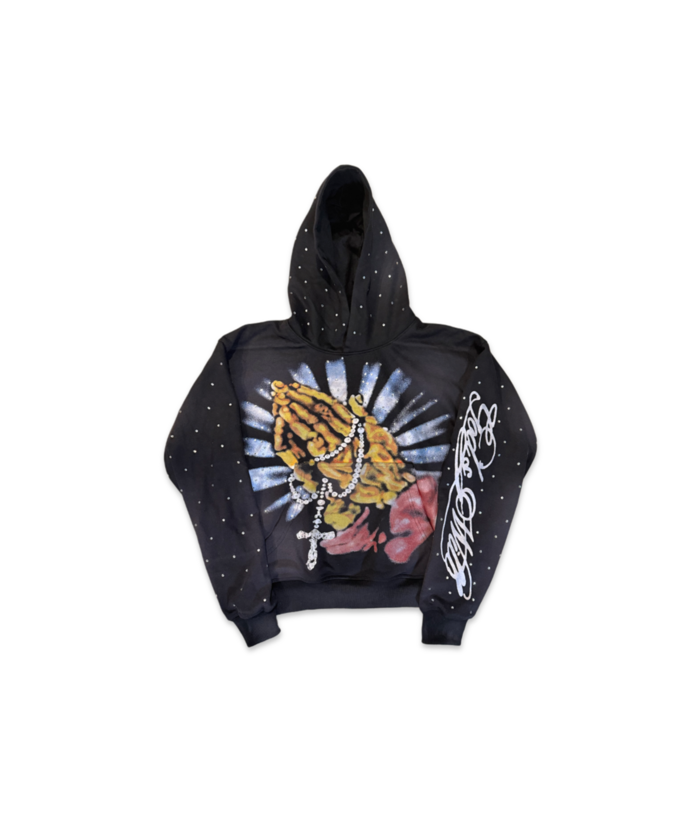 Prayer Hands Rhinestone Hoodie
